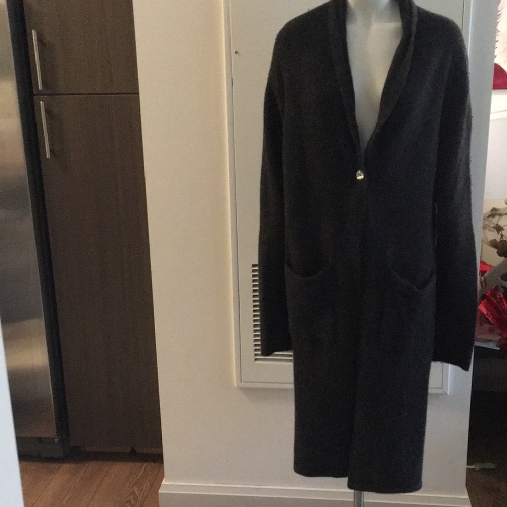 Charcoal sweater coat